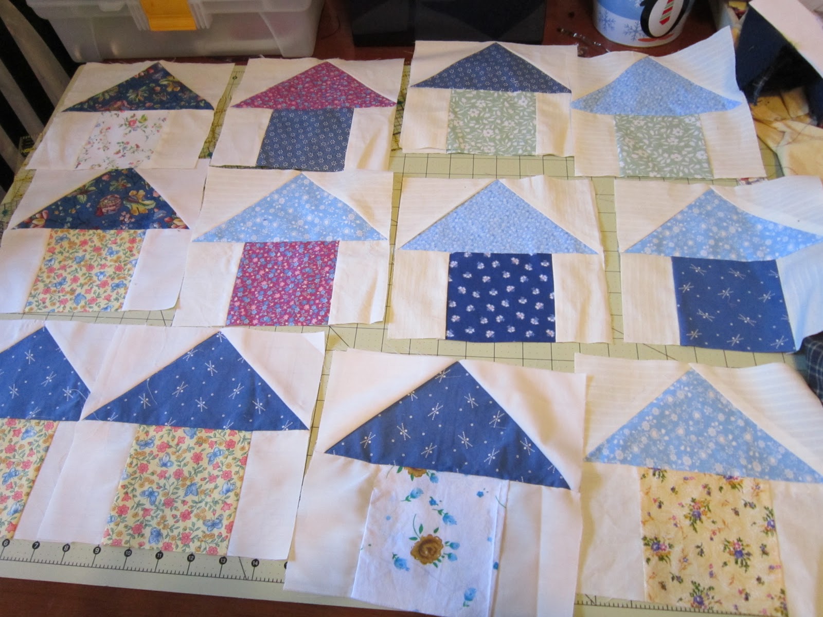 Missy's Homemaking Adventures Birdhouse Quilt Progress