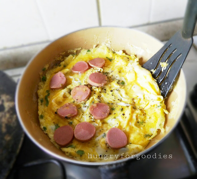My Hot dog Omelette Recipe STEP BY STEP Hungry for Goodies