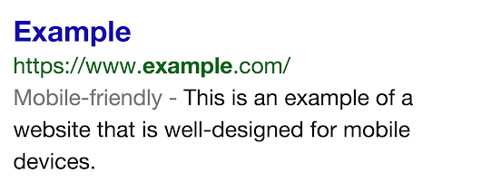Helping users find mobile-friendly pages