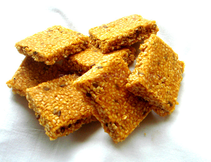 Priya's Versatile Recipes Sesame & Flax Seeds Brittle