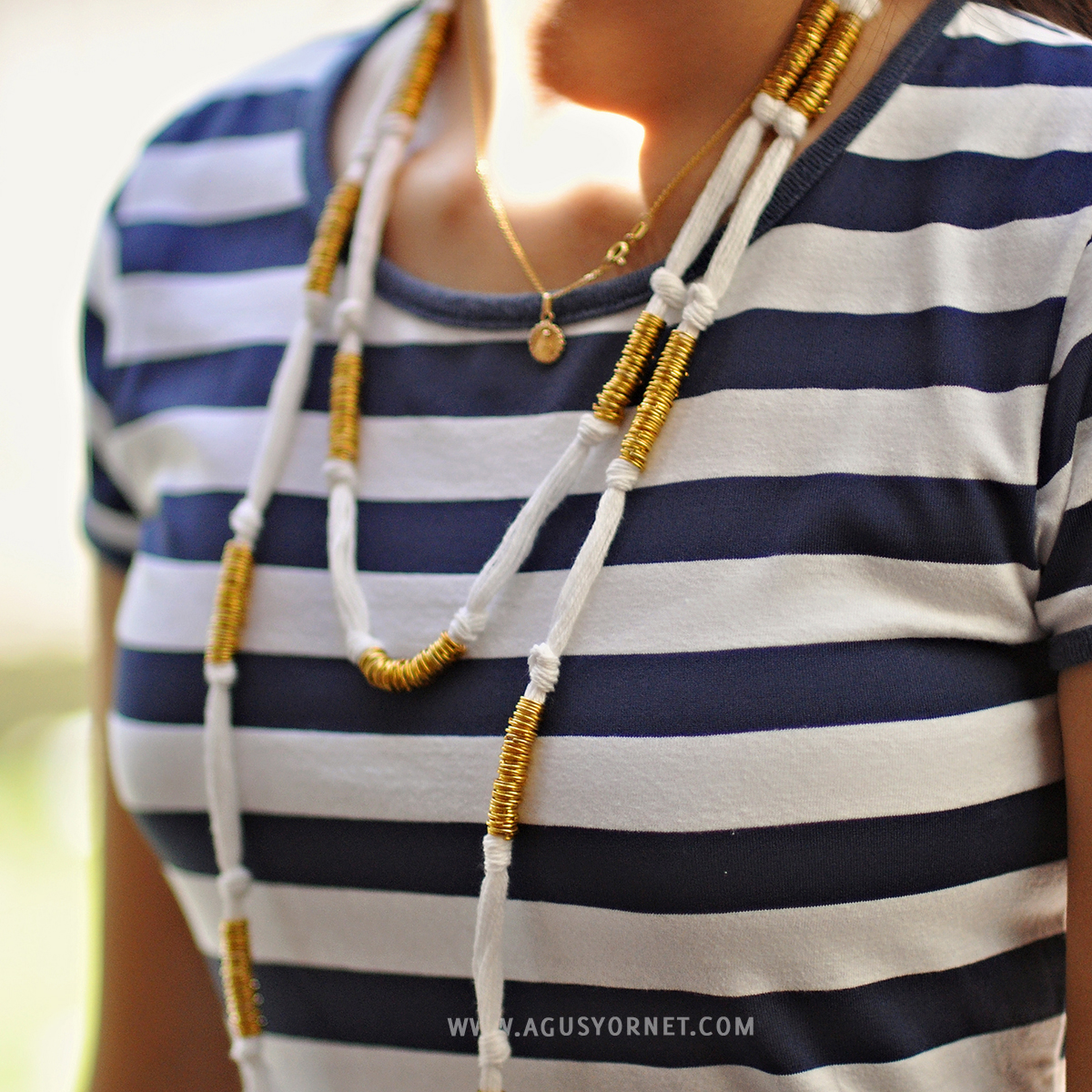 DIY Ring and Twine Necklace Agus Blog