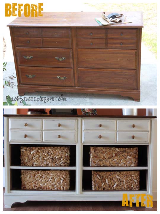 Vintage Dresser Turned Pottery Barn Style Storage A Vintage Dresser Turned Pottery Barn Style Storage Unit Save
