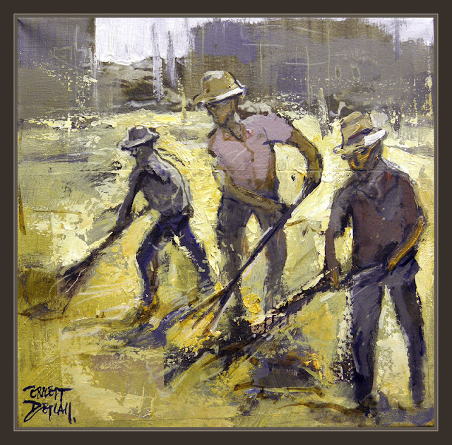 SIEMBRA-PINTURA-ESPAÑA-CAMPO-CAMPESINOS-CUADROS-PINTOR-ERNEST DESCALS-