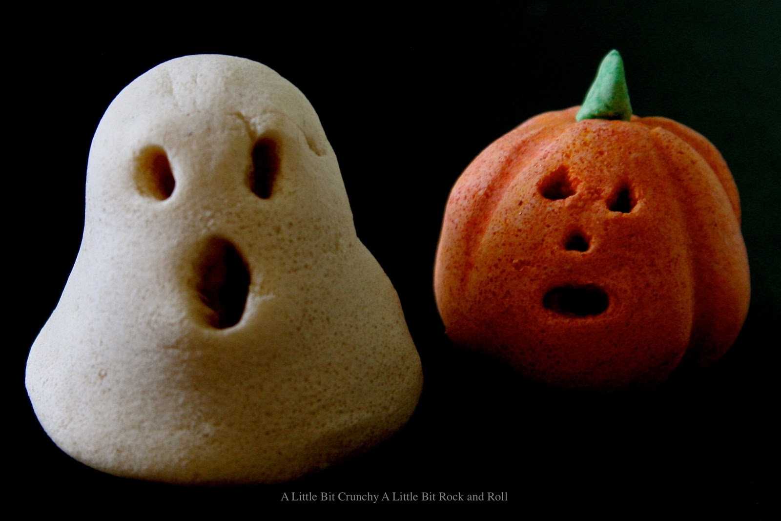 A Little Bit Crunchy A Little Bit Rock and Roll Salt Dough Ghosts and
