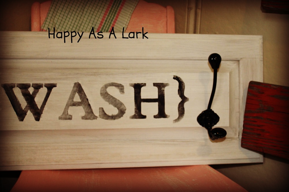 Happy As A Lark Repurposed Cabinet Door