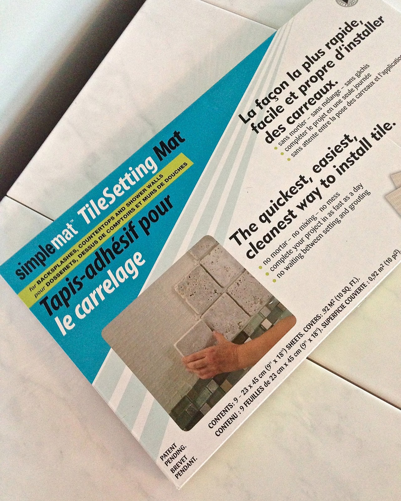 How to Make a Faux Marble Table Top with No Cuts, Thinset or Grout