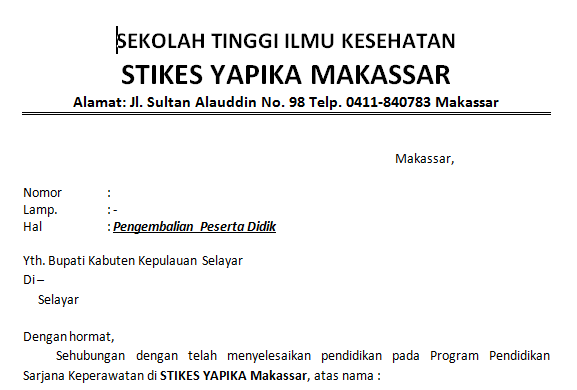 Serba Serbi Blog Contoh Surat Pengembalian Peserta Didik