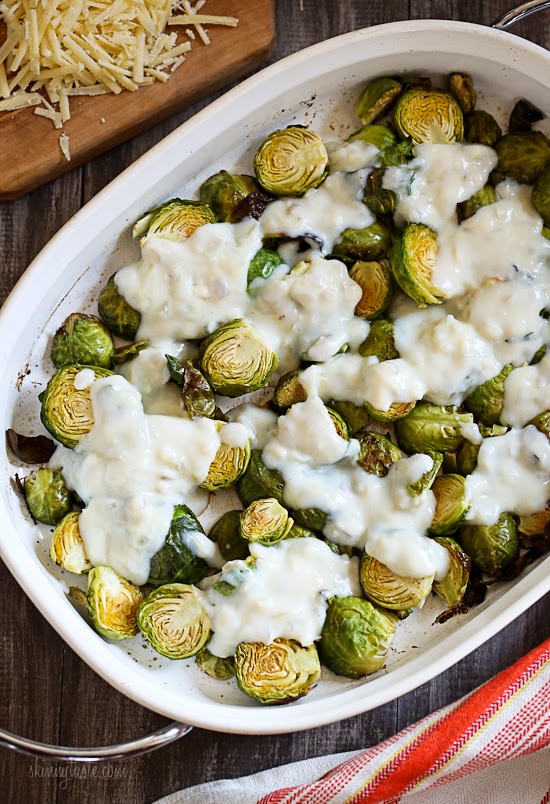 Brussels Sprouts Gratin Skinnytaste
