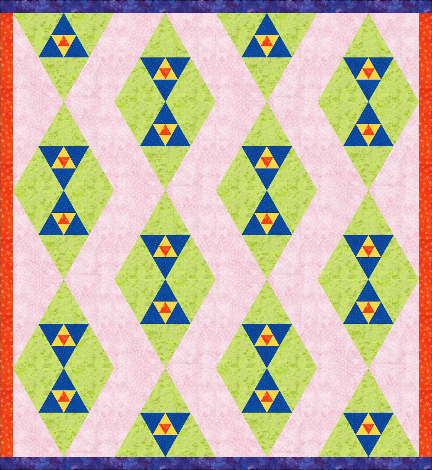 3patchcrafts Triangle Log Cabin