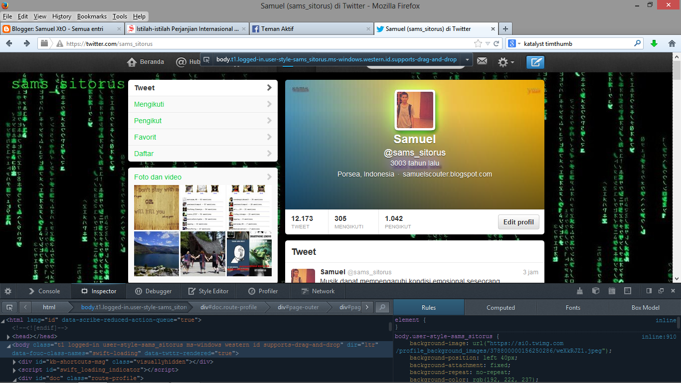 Cara Mengambil Background Twitter Orang Lain Klik Untuk Memperbesar