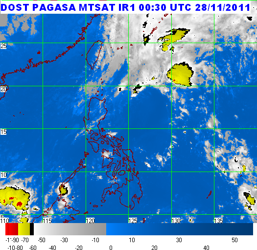 Weather Forecast Philippines Today 11.28.11 AM