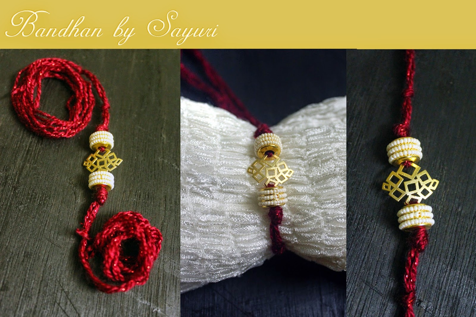 designer gold rakhi