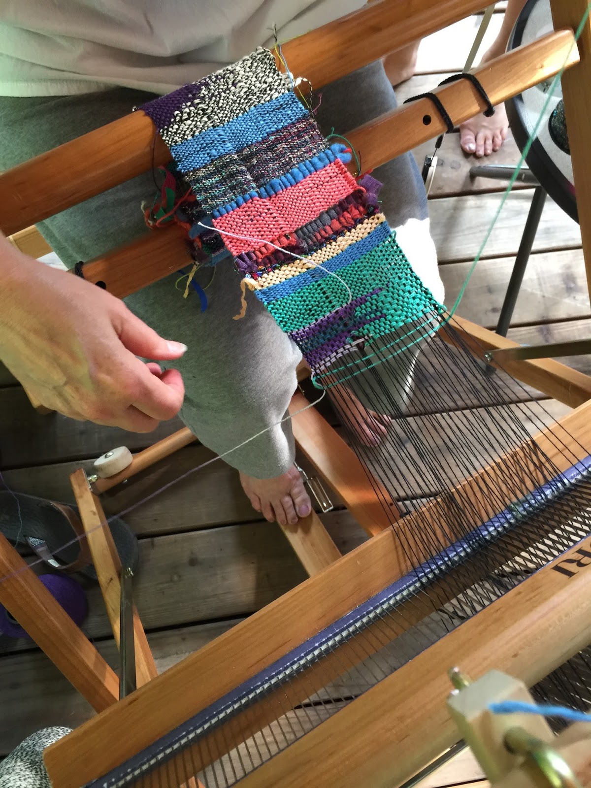 CENTERING WITH FIBER Saori weaving technique class for return weavers