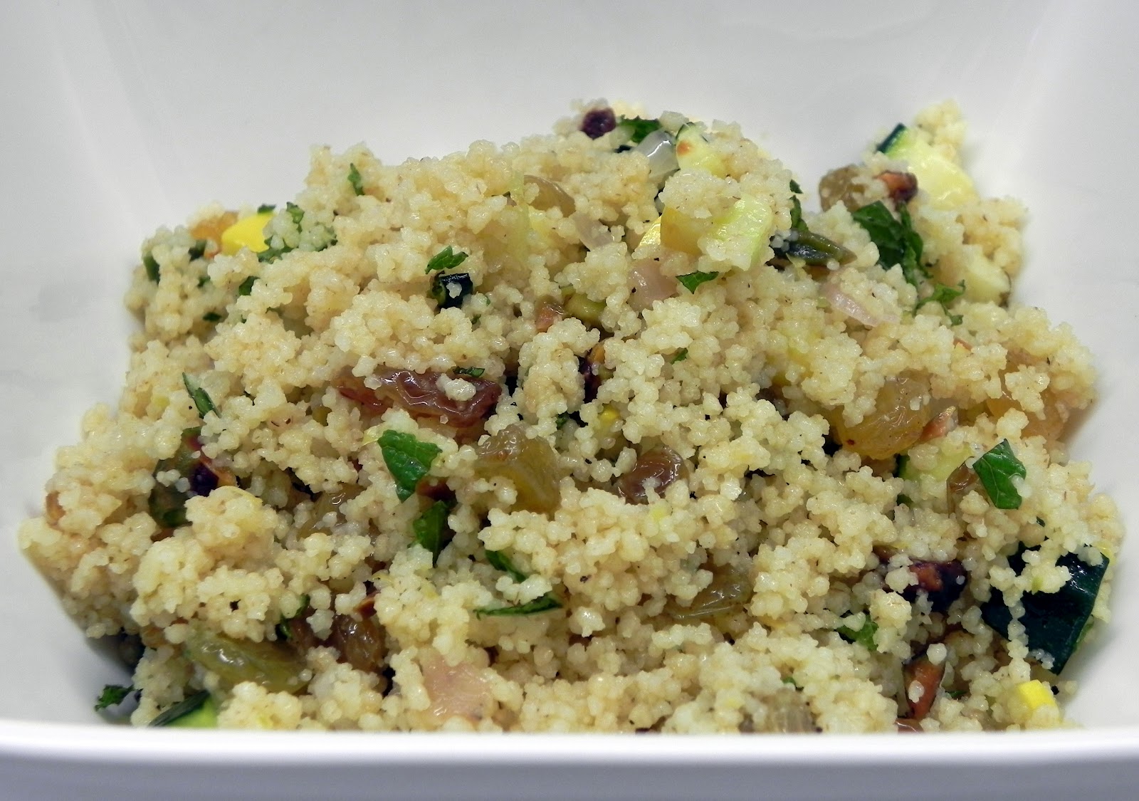 Lexi's Kitchen COUSCOUS WITH SQUASH, GOLDEN RAISINS, PISTACHIOS AND MINT