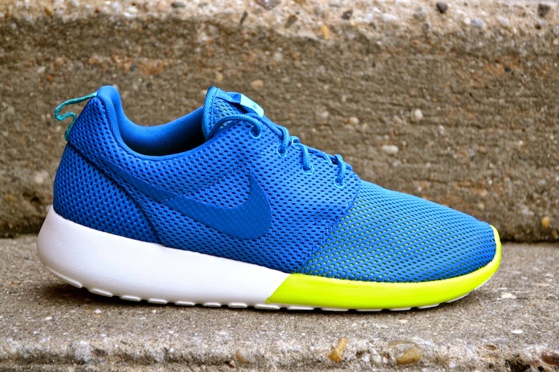 nike roshe blue green