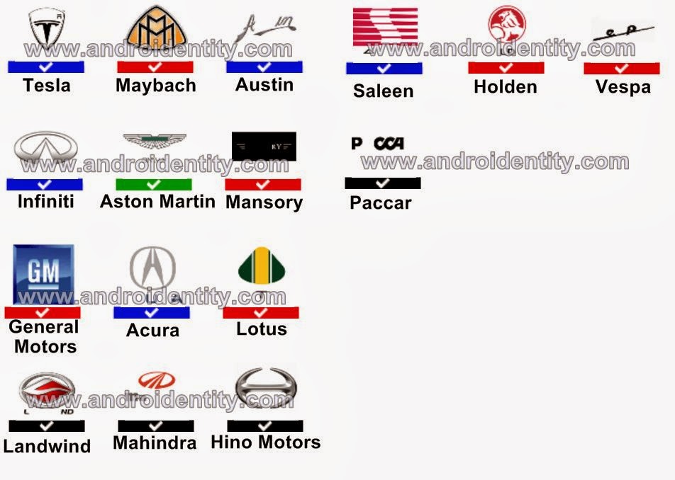 Car Logos Quiz Answers