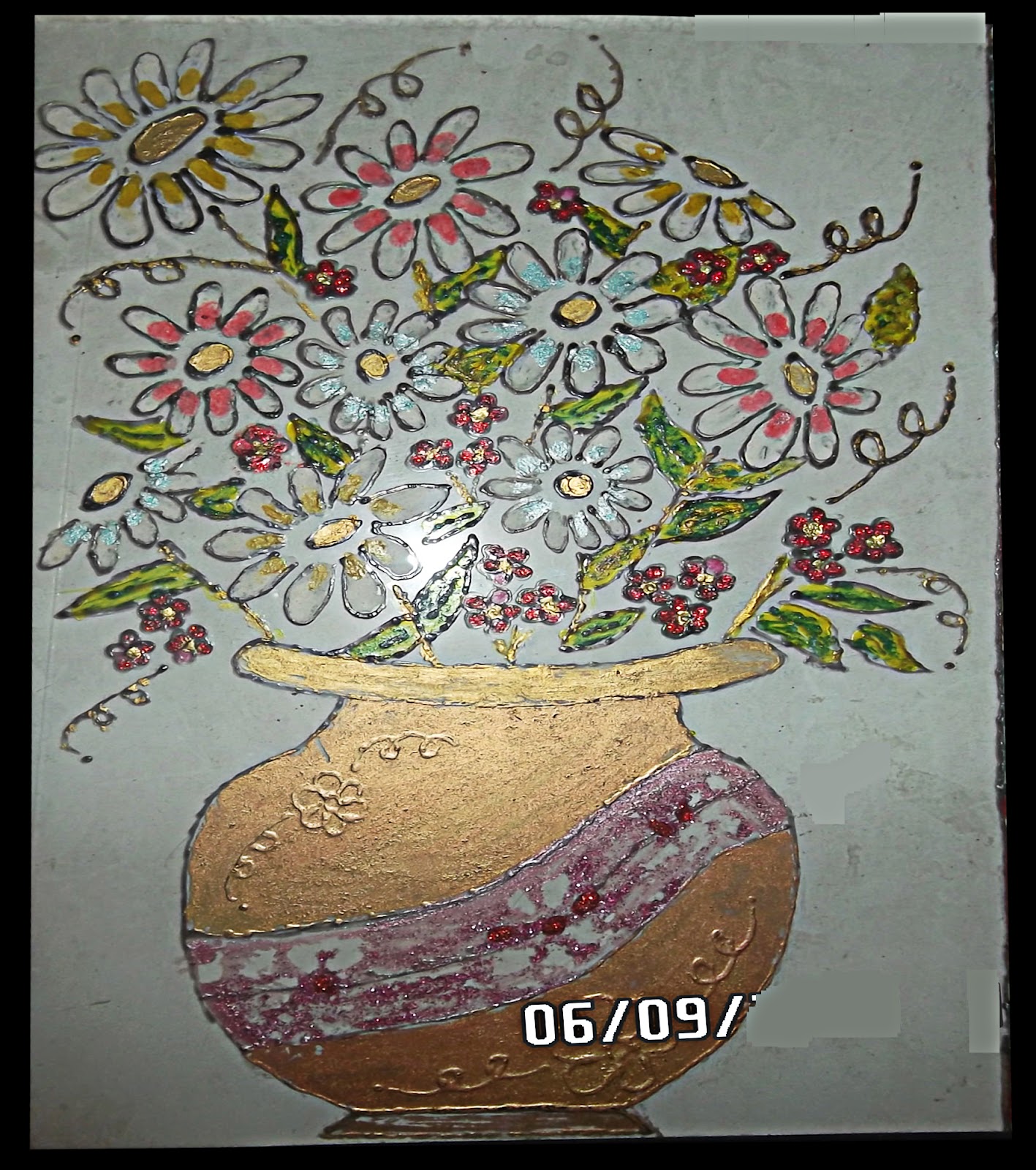 Floral Glass Painting