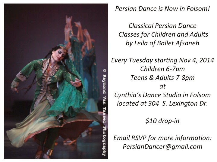 New Persian Dance Class Coming November, 2014 to Folsom!