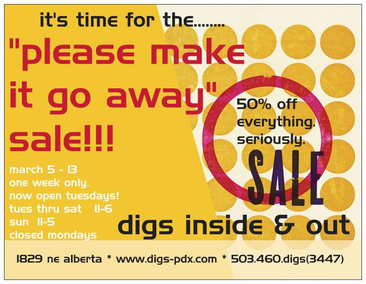 home. garden. lifestyle. design. shop IT'S THE PLEASE MAKE IT GO AWAY