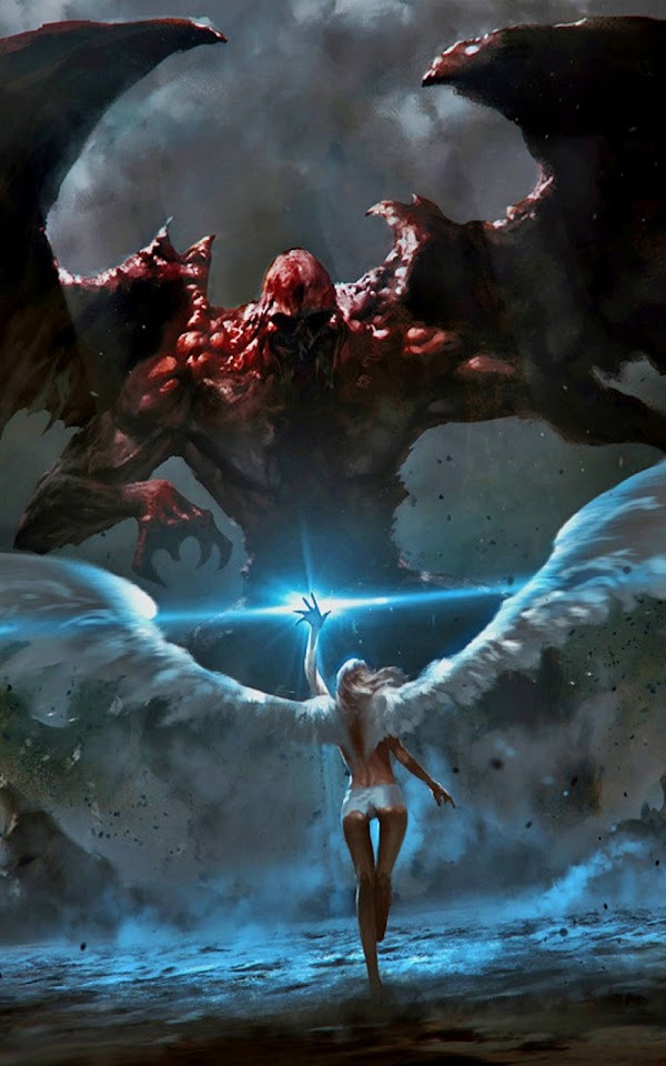 Angel VS Demon Battle Android Wallpaper
