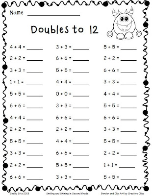 Adding Doubles math facts