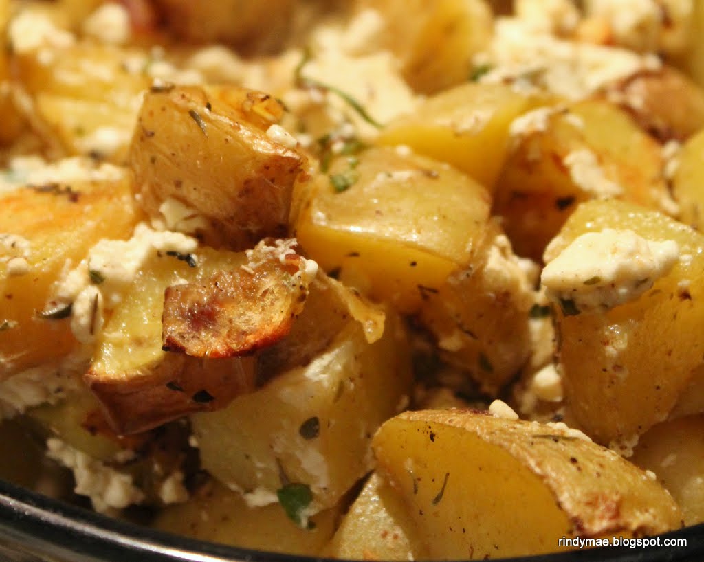 Rindy Mae Roasted Greek Potatoes With Feta and Lemon