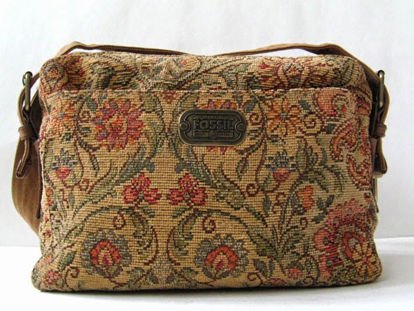 fossil tapestry bag