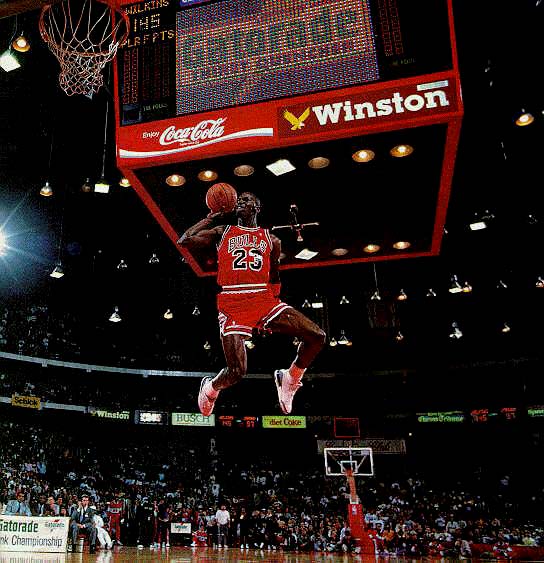 A 1985 Star Gatorade Slam Dunk Michael Jordan Basketball Card No