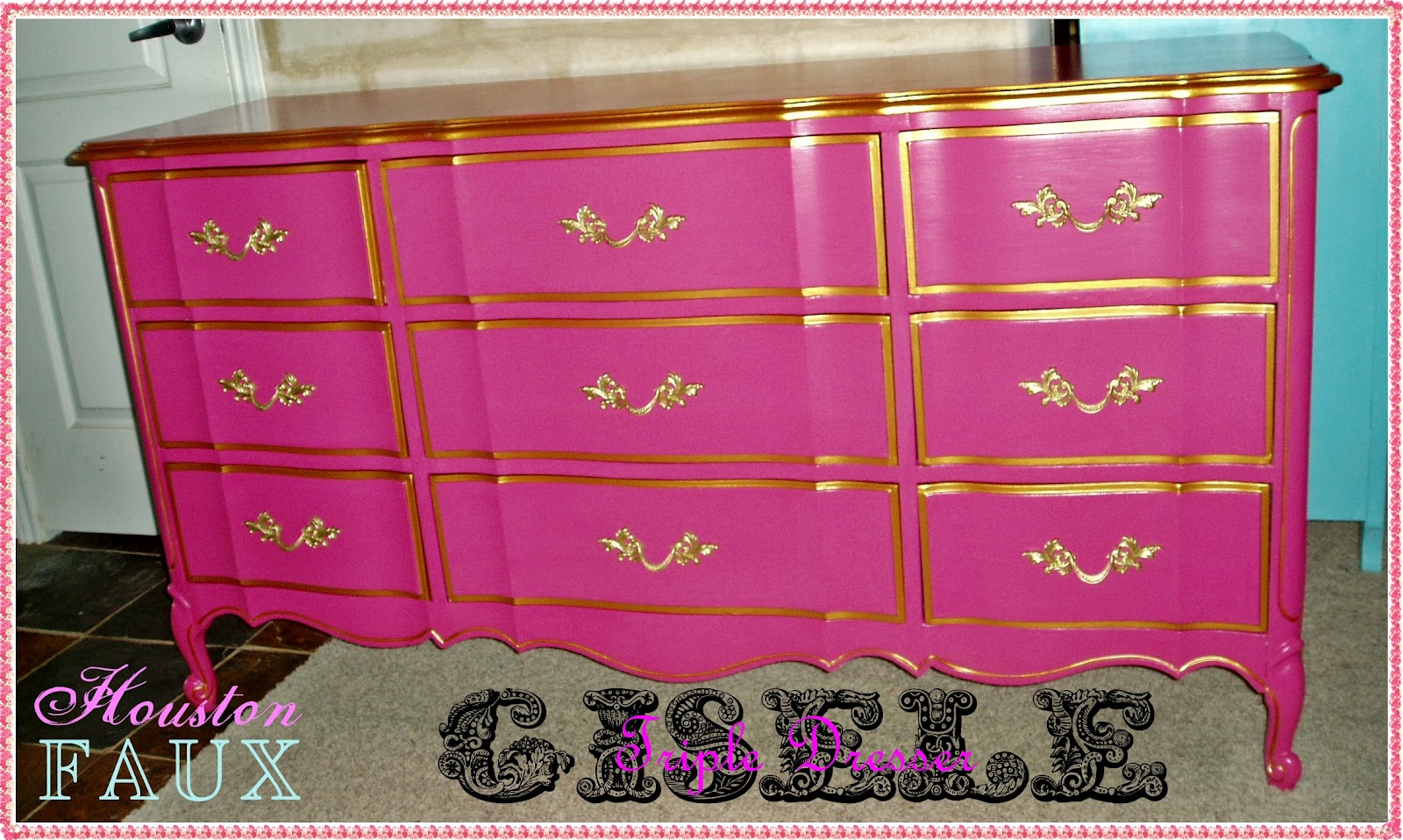 Faux Painting + Furniture The "GISELE" Victoria's Secret Styled Dresser