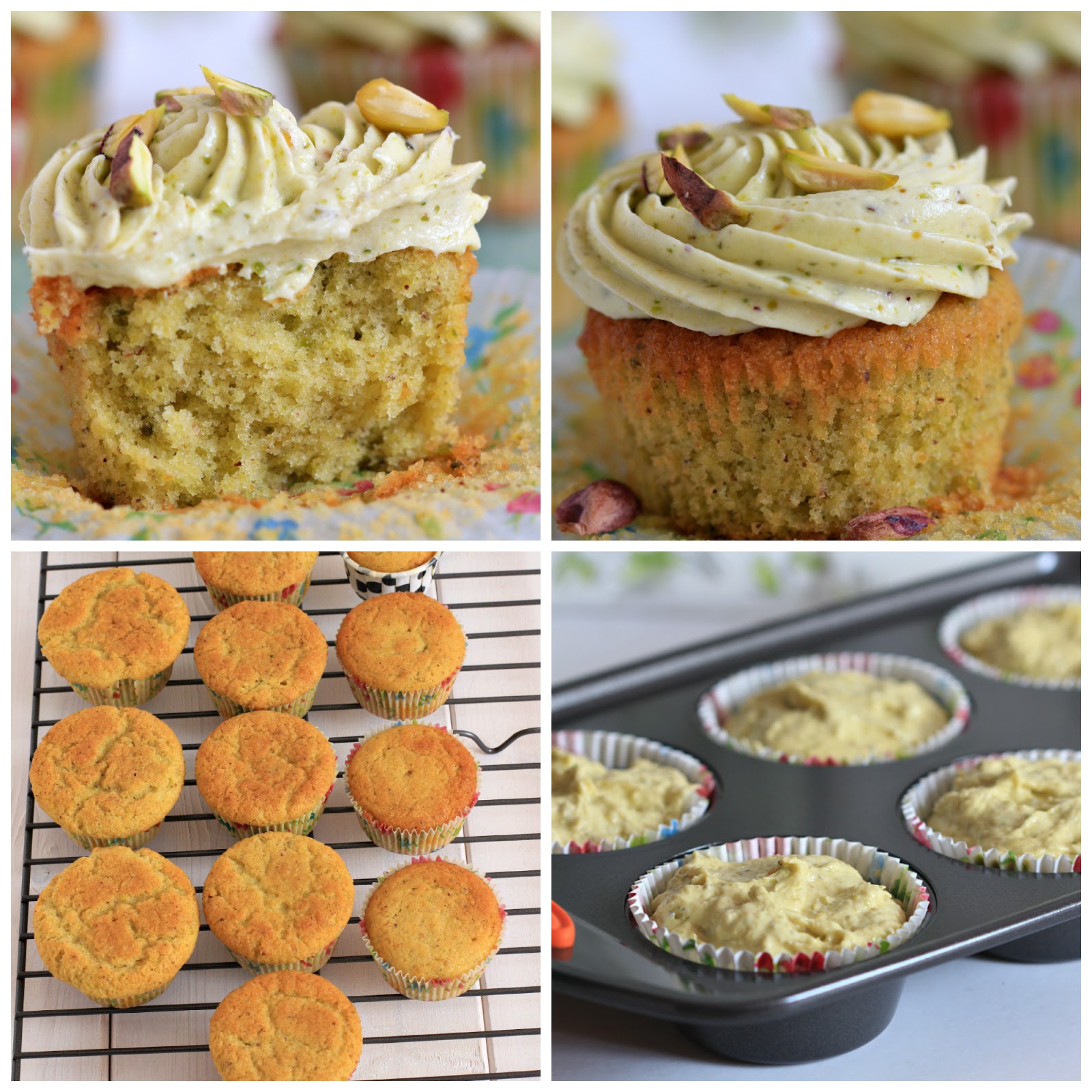 my bare cupboard Pistachio cupcake with pistachiolime cream cheese