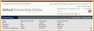 Screen shot of Oxford Scholarship front page Screen shot of Oxford Scholarship front page