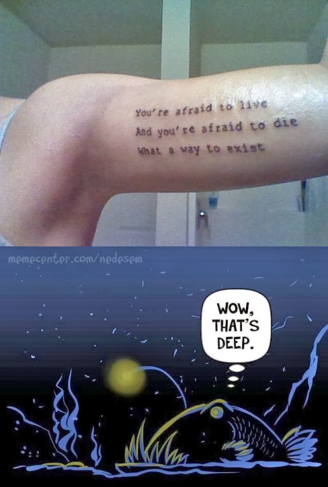 You Re Afraod To Live And You Re Afraid To Die What A Way To Exist