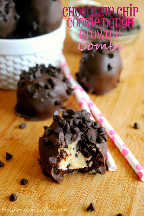 My Favorite Things: Chocolate Chip Cookie Dough Brownie Bombs from The ...