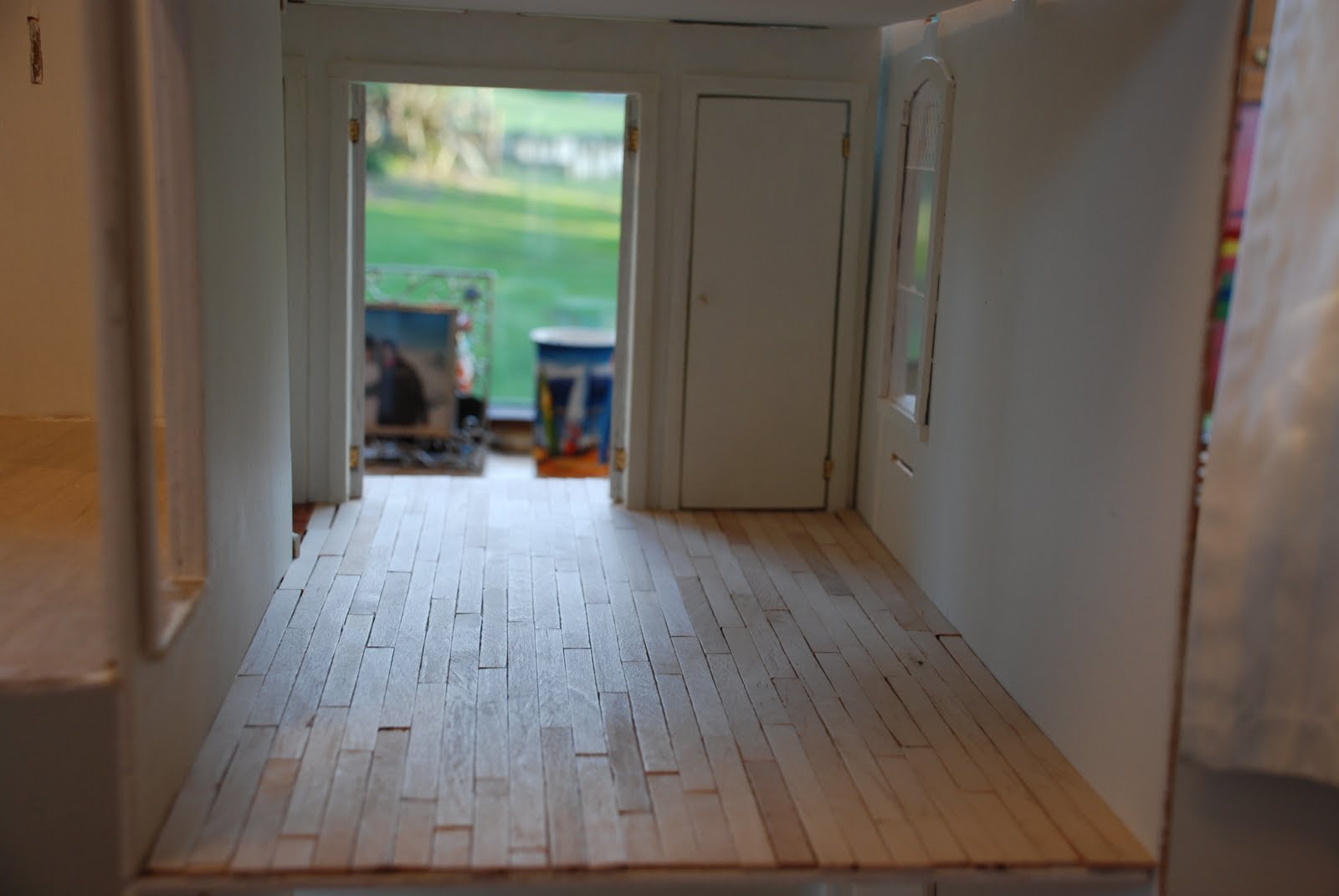 mini amy Real wooden doll house floors.