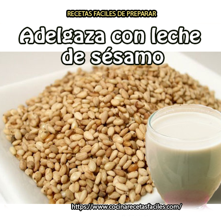 Adelgaza con leche de sésamo semillas sésamo,agua