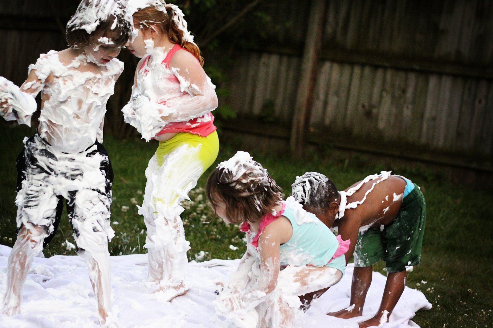 A Peakin To Our Lives a shaving cream party!