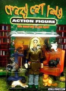 crazy cat lady action figure funny product