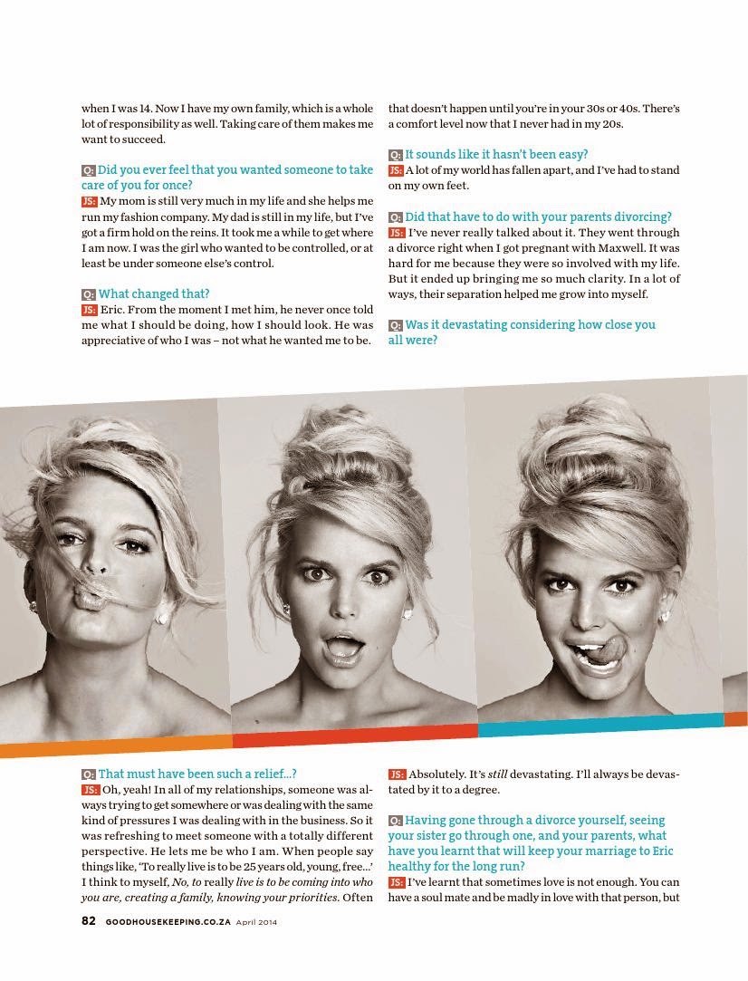 Magazines - The Charmer Pages : Jessica Simpson For Good Housekeeping