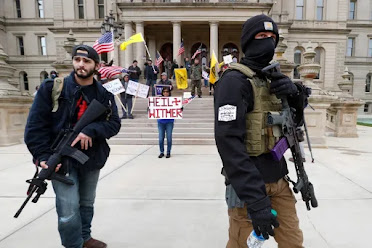 Armed Protestors Against the Lockdown - Trump Calls Them "Responsible People" (click for report)