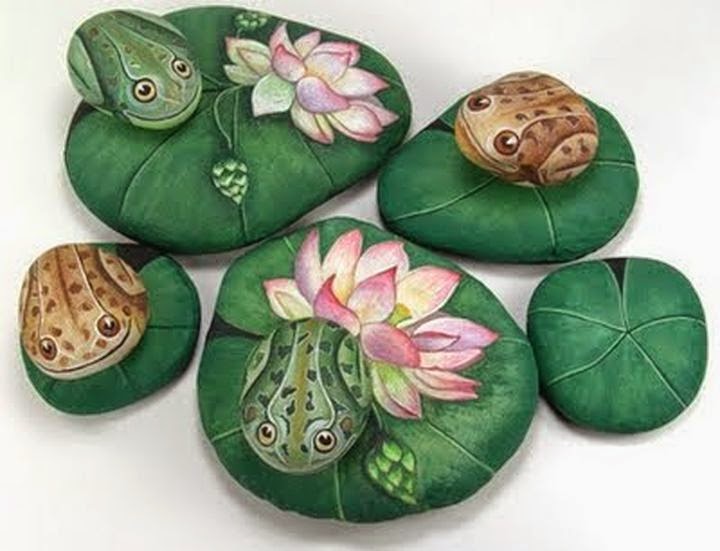 Pintura en piedra por Ernestina Gallina Pintura, Piedra, Rock Painting