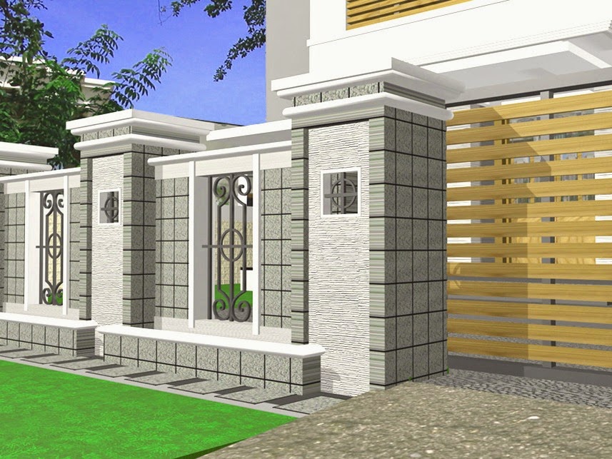 Foto Gambar Desain Eksterior Pagar Rumah Minimalis Modern ...