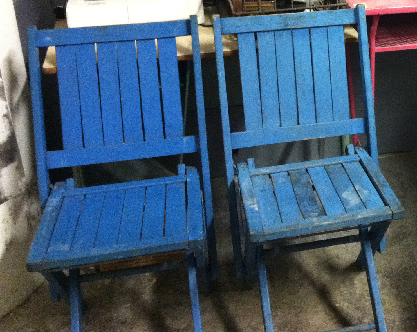 2 blue wooden folding chairs 15 a piece blue lounge chair 25 or best offer pallet coffee table on rolling casters 25 vintage school pull down map 2 blue wooden folding chairs 15 a piece blue lounge chair 25 or best offer pallet coffee table on rolling casters 25 vintage school pull down map