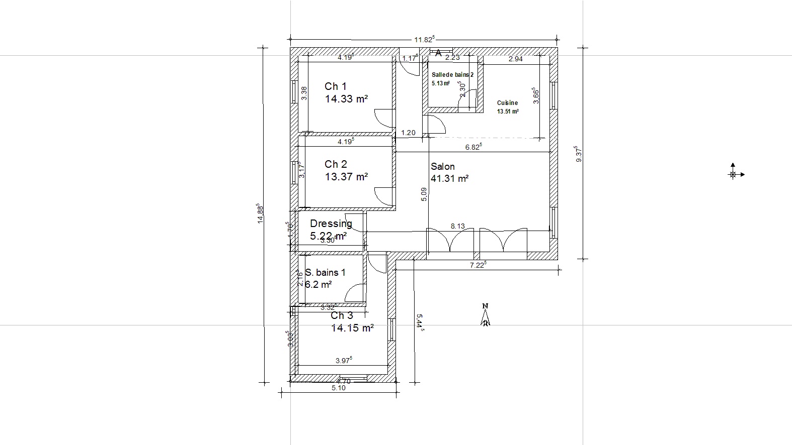 plan de maison 110 m