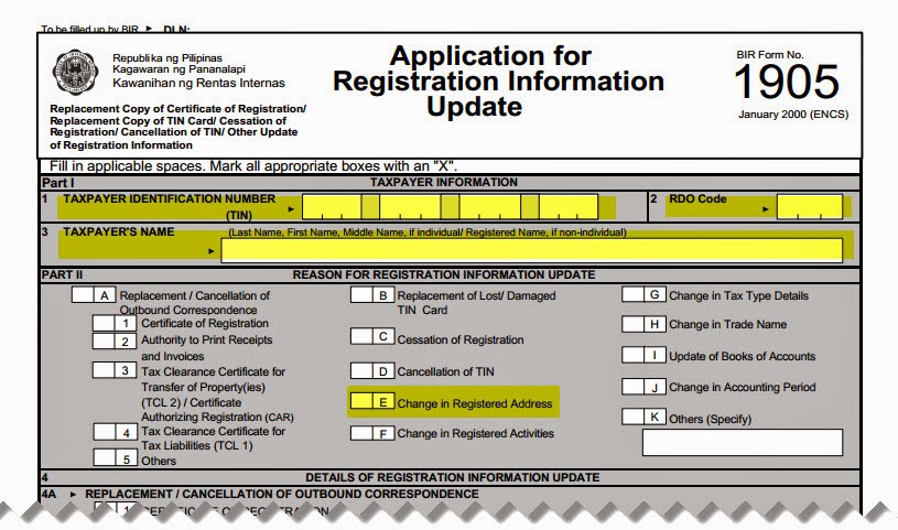 Bir Form 1905 Download Pdf