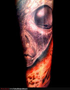 Alien Tattoo Sleeve (alien tattoos )