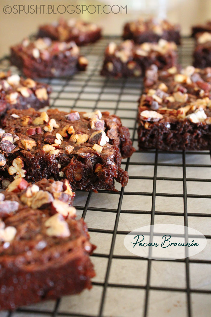 Spusht Eggless Brownie Recipe Chocolate Brownies with Pecans