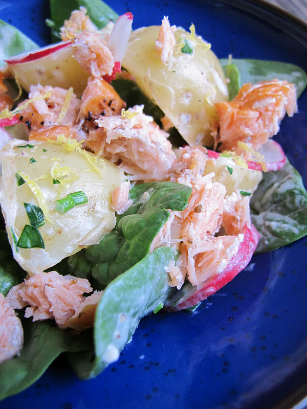 Morsels and Musings smoked trout & potato salad w horseradishcrème