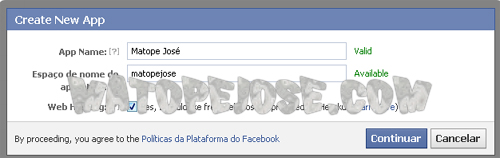 Criar Aplicativo no Facebook