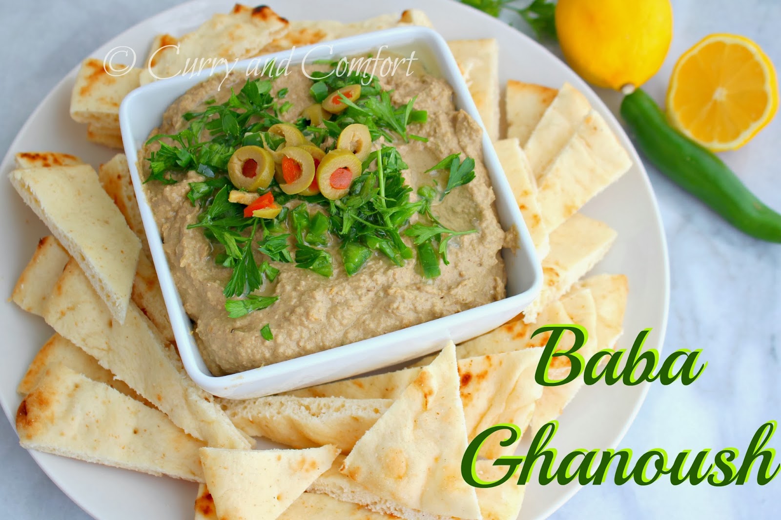 Kitchen Simmer Baba ghanoush (Vegetarian Eggplant Dip)