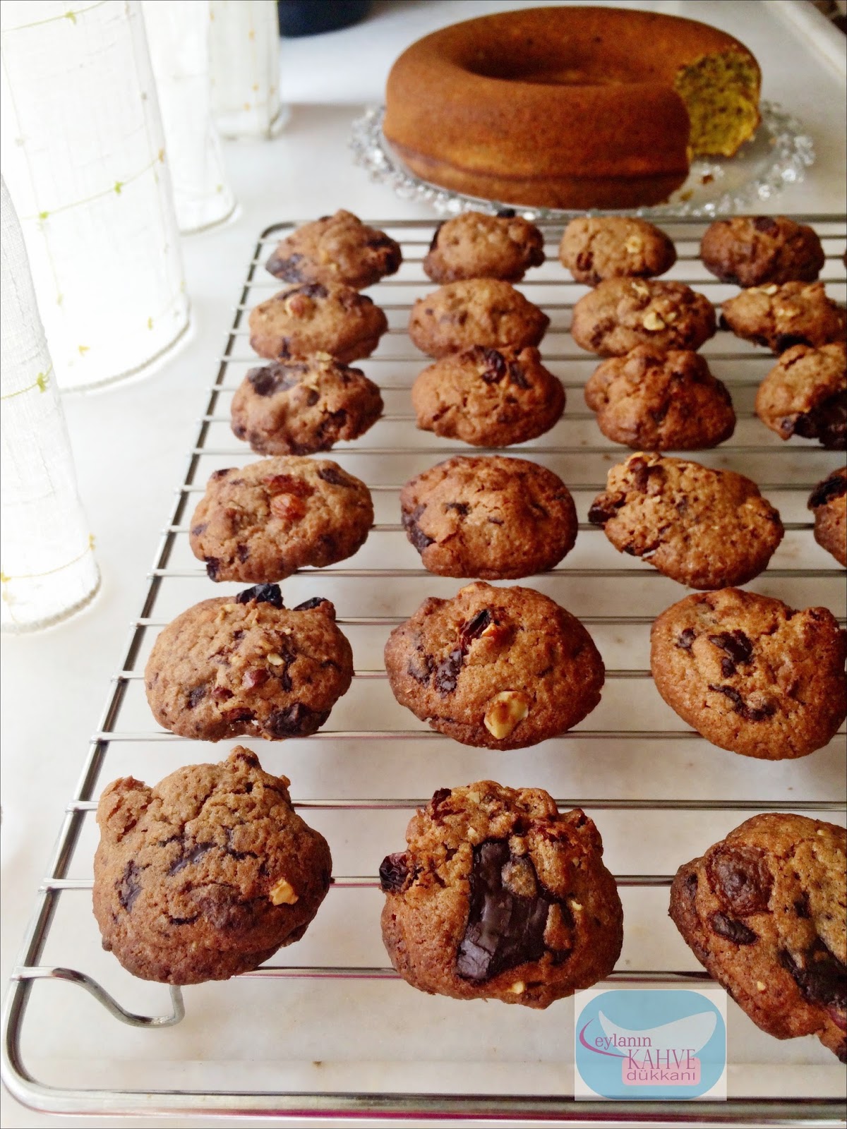 Üzümlü, Pekmezli , Çikolata Parçalı Kurabiye Leyla�nın Kahve Dükkanı